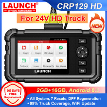 LAUNCH CRP129 HD Elite 24V, Diagnosegerät für schwere LKWs, 7 Services, für Cummins, Detroit, Caterpillar