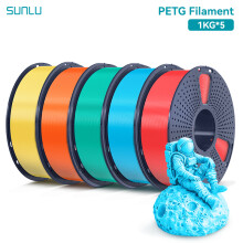 SUNLU PETG 3D-Drucker-Filament, 1,75 mm, 1 kg Rolle, klar, für FDM-Drucker