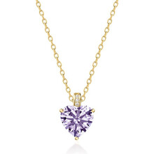 (【June】Light Purple Diamond, Rose gold) New S925 Sterling Silver Heart Necklace, 12 Birthstone Pendant Clavicle Chain for Women