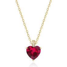 (【July】Rose Diamond, White gold) New S925 Sterling Silver Heart Necklace, 12 Birthstone Pendant Clavicle Chain for Women