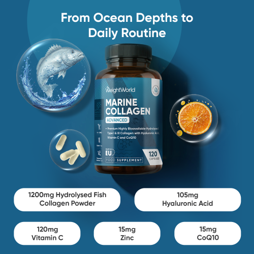 Marine Collagen Capsules - Type 1& 3 -120 Capsules 1