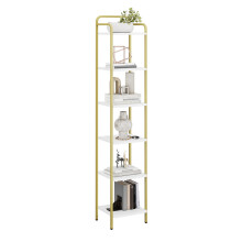 6-Tier Bookcase Bookshelf, Narrow Tall Bookcase, Industrial
