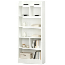 6-Tier Bookcase, Adjustable Storage Shelf, Large Capacity Storage