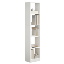 Bookcase, Tall Narrow Bookshelf with Open Storage Shelf, 5-Tier