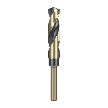 Broca helicoidal de vástago reduzido de 16 mm, vástago redondo de 10 mm, aço de alta velocidade 4341, para metal e madeira