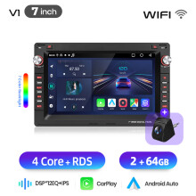 Junsun Android Autoradio, 7 inch, 2GB RAM + 64GB Speicher, kabellos CarPlay und Android Auto für VW Golf 4