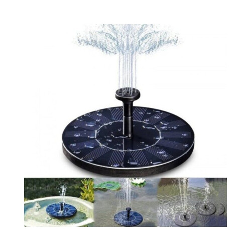 Solar Powered Floating Bath Fountain Pump Black