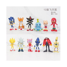 (Sonic 12 sztuk figurek akcji The Hedgehog) Figurki akcji Sonic The Hedgehog, lalki, modele kolekcjonerskie