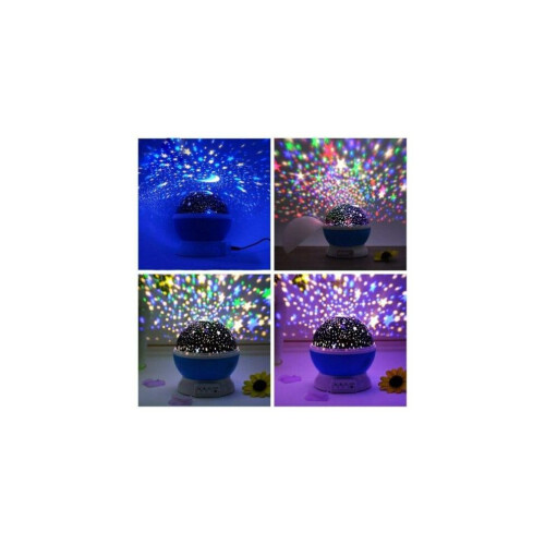 Starry Moon Stars Νυχτερινό Φως Περιστρεφόμενος Προβολέας Μωρ 1