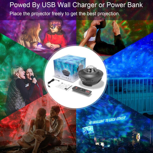 Star Projector, Galaxy Nebula Light Projector with Remote Control, LED Night Light Bluetooth Music 2