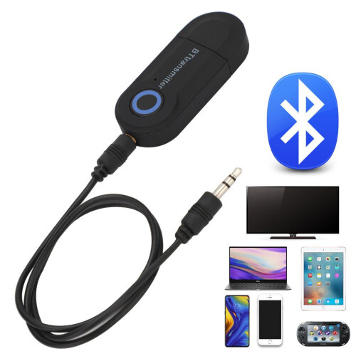 Stereo Sender Adapter USB Bluetooth Audio Transmitter For TV Speaker