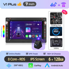 Junsun Android Autoradio V1Plus, 6GB RAM + 128GB Speicher, 7 inch, für VW Golf 4, Passat B5, Polo, Bora, Jetta, T5