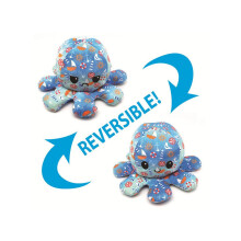 (Stijl 02) Omkeerbare pluche octopus, dubbelzijdig om te draaien (VK)