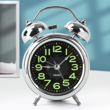 Super Loud Double Bell Alarm Clock with Night Light Bedside Home Decor UK