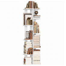 9-Tier Narrow Bookcase, Freestanding Bookshelf with 2-Sided