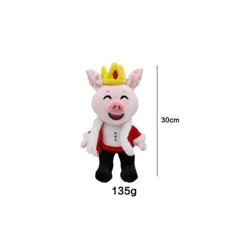 Technoblade 30 cm pluche pop met fysieke voorkant, groot pluche varken 1