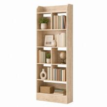 6-Tier Bookcase, Adjustable Storage Shelf, Large Capacity Storage