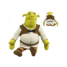 TOY8219: Shrek pluche pop van 40 cm - Enorme oger knuffel & kussen, zacht groen Shrek cadeau voor kinderen