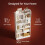 6-Tier Bookcase, Adjustable Storage Shelf, Large Capacity Storage 3