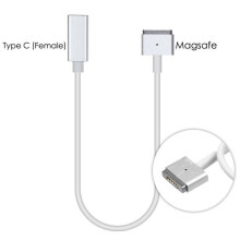 (Type C naar Magsafe2 (T-Tip)) Type-C USB-C female naar Magsafe1/2 (L/T-Tip) adapterkabel voor MacBook