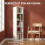 Bookcase, Tall Narrow Bookshelf with Open Storage Shelf, 5-Tier 6