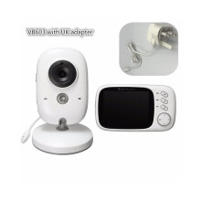 (Britse stekker) Video babyfoon 2.4g met 3,2 inch lcd-scherm, bewakingscamera, babysitter