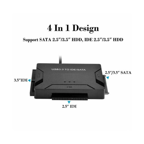 USB 3.0 naar IDE/SATA 2,5"/3,5" SATA/IDE/SSD harde schijf converteradapter 1