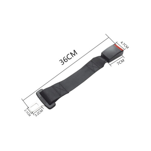 Universal Car Seat Belt Extension Strap, Length: 36cm 2