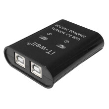 USB-printerdeelapparaat, 2-in-1-uit printerdeelapparaat, 2-poorts handmatige KVM-schakelsplitter