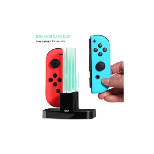 Valtron Nintendo Switch Joy-Con Laddningsdock 4-i-1 Laddarställ 2