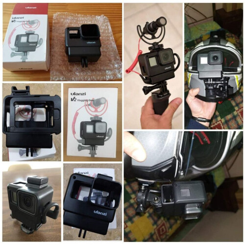 Θήκη V2 για Vlogging με βάση στήριξης μικροφώνου, συμβατή με 1