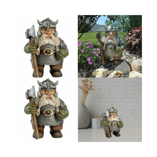 Viking Victor Nordisk Dvärg Gnome Gårdsstaty Dekor 2