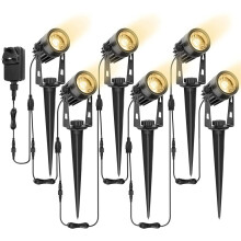 (Varmvit, 8-pack) 4 st 6 st 8 st COB LED-trädgårdsspotlight för gångstig, gräsmatta, utomhus, vattentäta