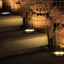 (Warm wit, 8 stuks) 4/8/12 stuks 8 LED grondlamp op zonne-energie voor vloer, terras, tuin, gazon en