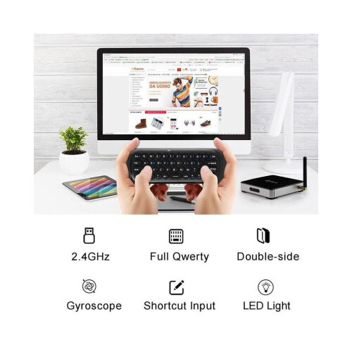 W1 2.4G Air Mouse Wireless Keyboard USB Receiver For Android Smart Tv 2