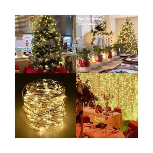(Warm White, 5M) Indoor String Lights 5M/10M/20M/30M Copper Wire String Lights With Remote Controller 2
