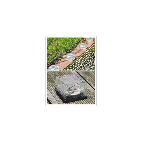 (warm light) Solar Brick Lights Ice Cube Light Outdoor Pathway 2