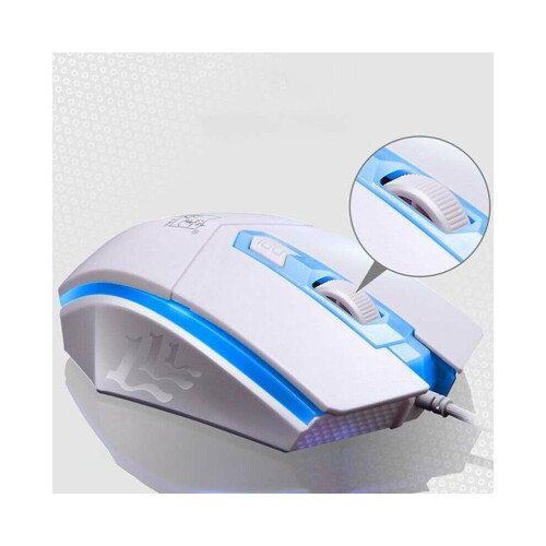 (White) LED Rainbow Gaming Keyboard & Mouse Set 2