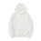 (Wit, S) Klassieke effen pullover met capuchon voor heren en dames 1