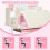HOMCOM conjunto de mesa e cadeira de estudo infantil, rosa e branco, com 1 gaveta, ajustável 4