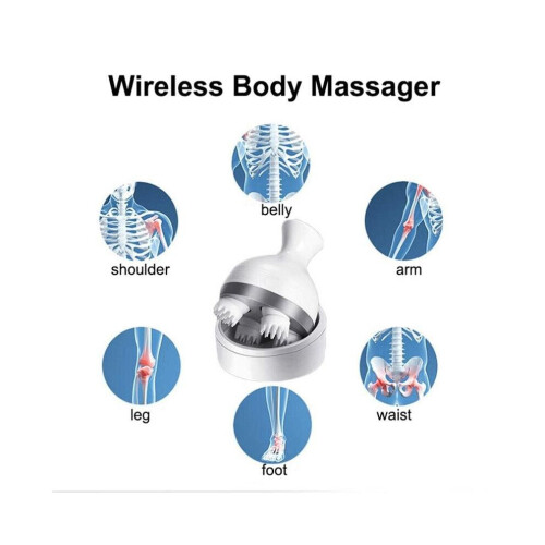 (White) Wireless Usb Rechargeable Head Scalp Massager 1