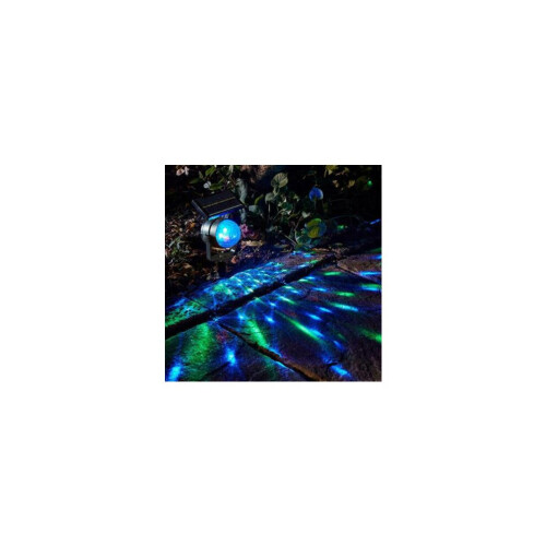 Solar LED Carnival Moving Colour Changing Spotlight Garden Light 1