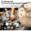 Handpan de aço de 22 polegadas, 10 notas, 440 Hz, dourado, para yoga e cura sonora 3