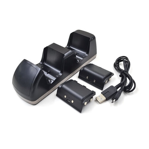 Wireless Controller Docking Charging Station for Xbox One Slim X w Batteries 1