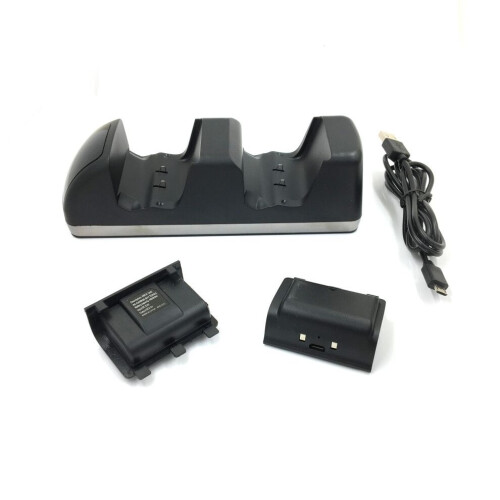 Wireless Controller Docking Charging Station for Xbox One Slim X w Batteries 2