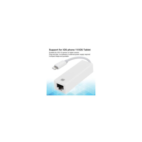 Przewodowy adapter sieciowy Ethernet LAN RJ45 do telefonu/tabletu iOS iPhone