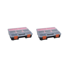 2x F-290 Draagbare plastic gereedschapskist, opbergdoos voor schroeven, opbergdoos voor elektronische