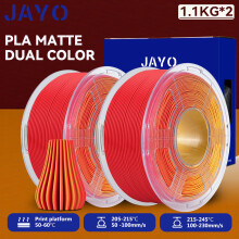 JAYO 3D-Druckerfilament, 2 Rollen, 1,75 mm, PLA Matte und Dual Color Matte, für FDM-Drucker