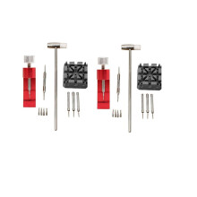 22Pcs Watch Repair Link Remover Tool Hammer Pins Strap Holder Bracelet Chain Adjuster Repair Tool Kit