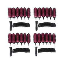 24-delige set haarkrulborstels met afneembare handvatten in 3 maten, inclusief positioneringsclips,